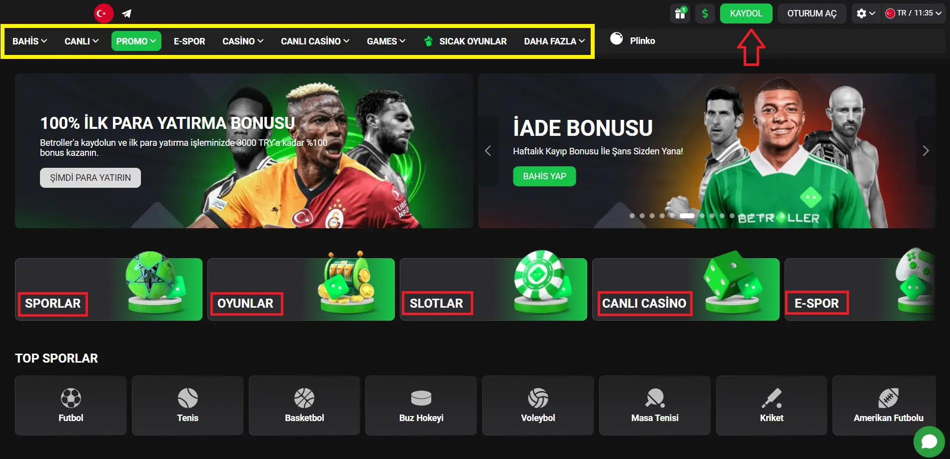 Betroller Resmi Sitesine Genel Bakış Betroller Resmi Sitesine Genel Bakış